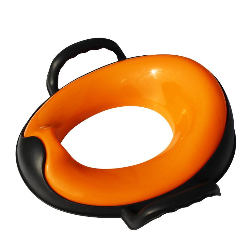 Kids Comfortable Soft Padded Cover Toilet Seat Training Toddler Orange