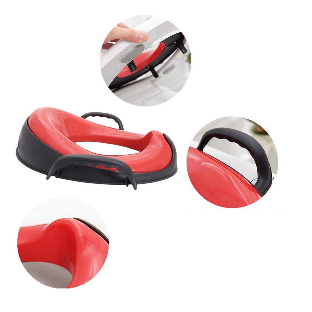 Kids Comfortable Soft Padded Cover Toilet Seat Training Toddler Red