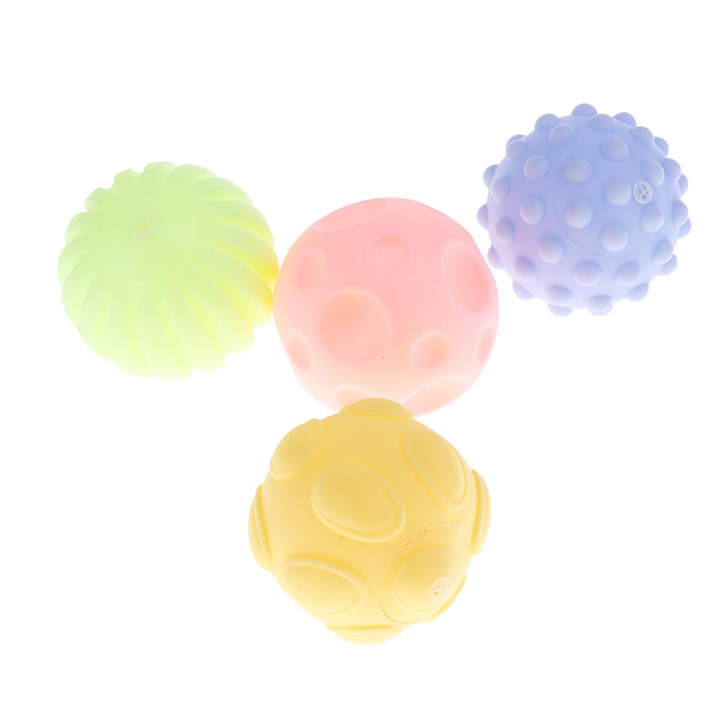 Soft Textured Sensory Balls for Baby Toddlers 4 Pcs