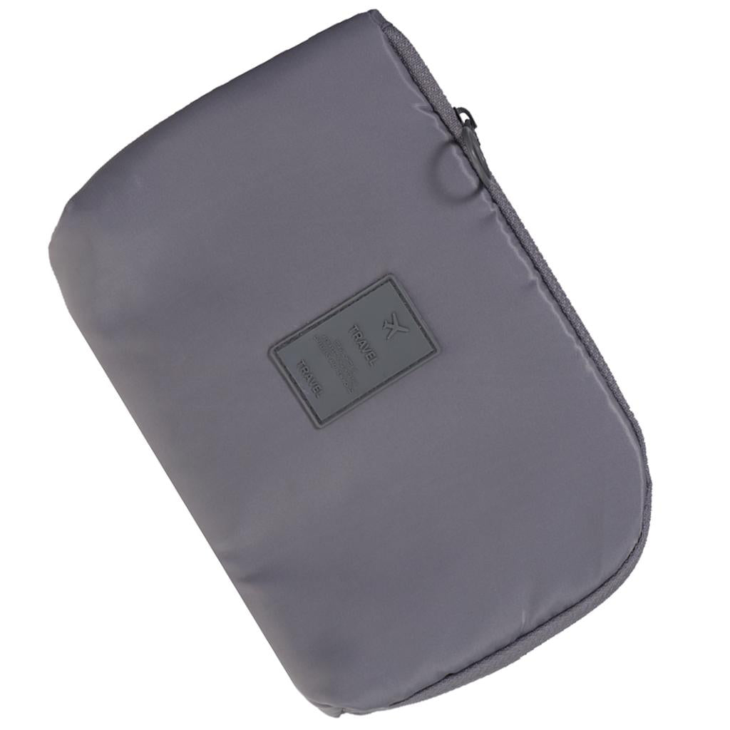 Electronic Accessories Storage USB Cable Organizer Bag Case  Grey