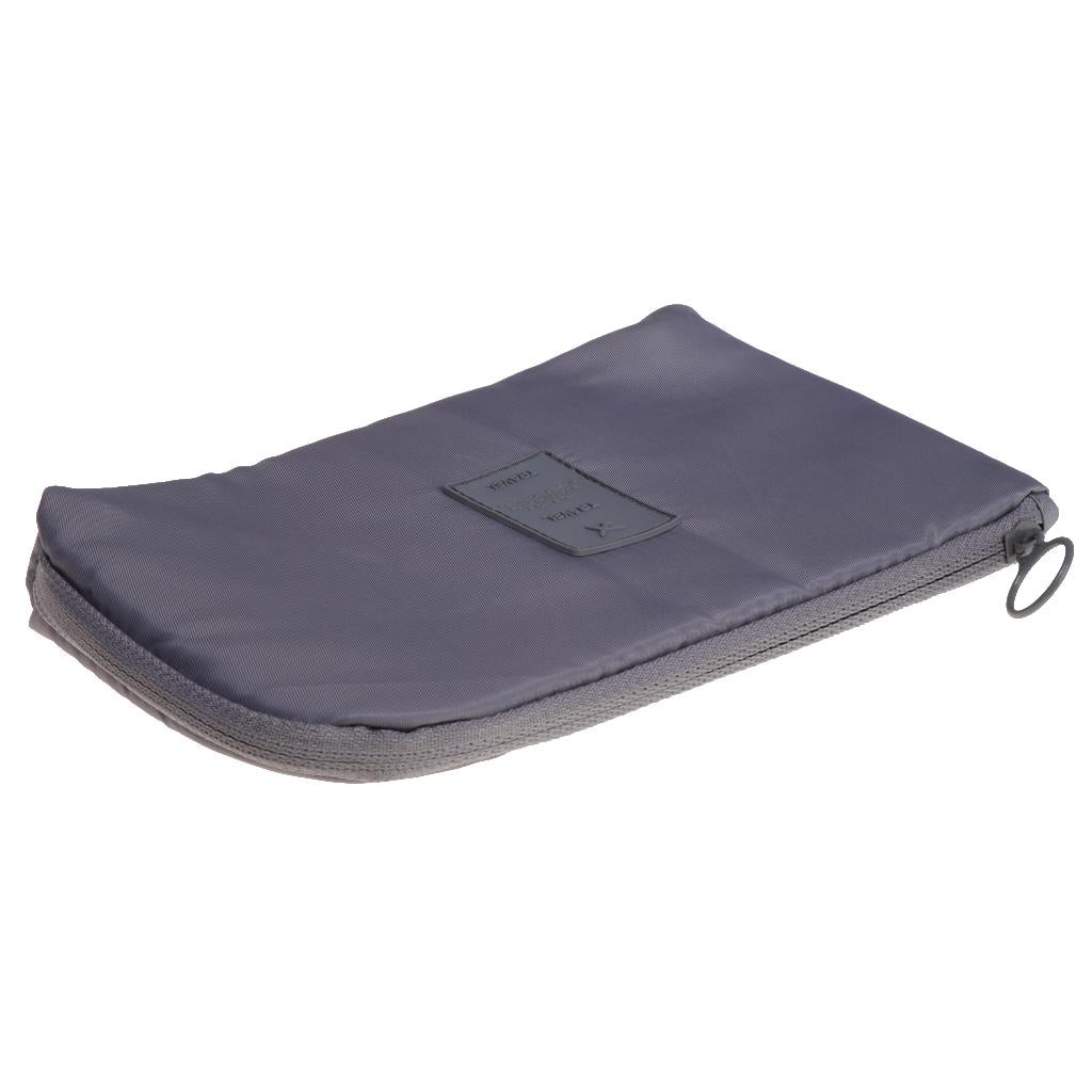 Electronic Accessories Storage USB Cable Organizer Bag Case  Grey