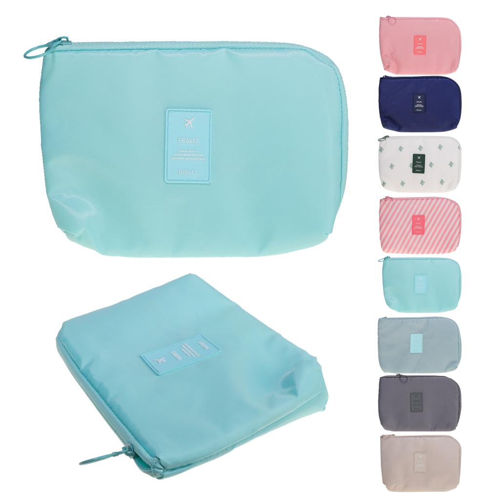 Electronic Accessories Storage USB Cable Organizer Bag Case  Skyblue
