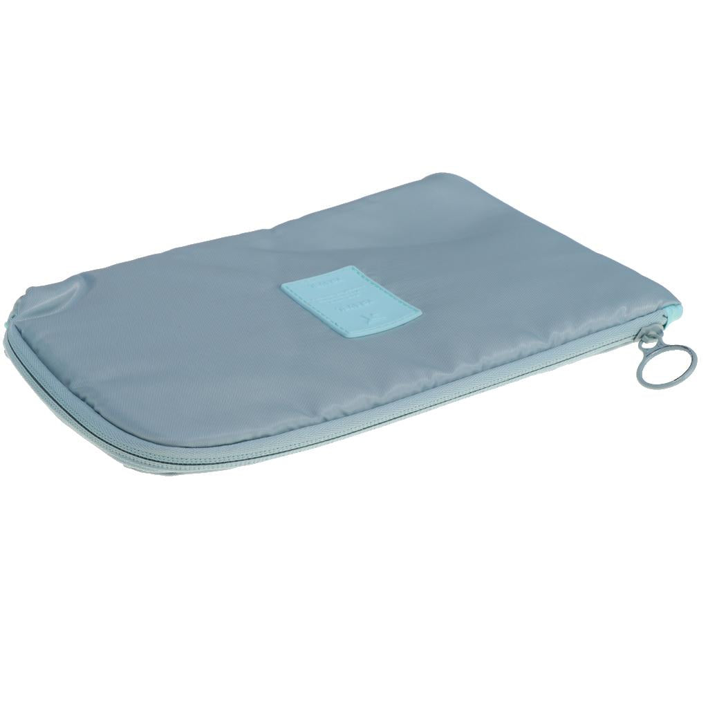 Electronic Accessories Storage USB Cable Organizer Bag Case  Skyblue