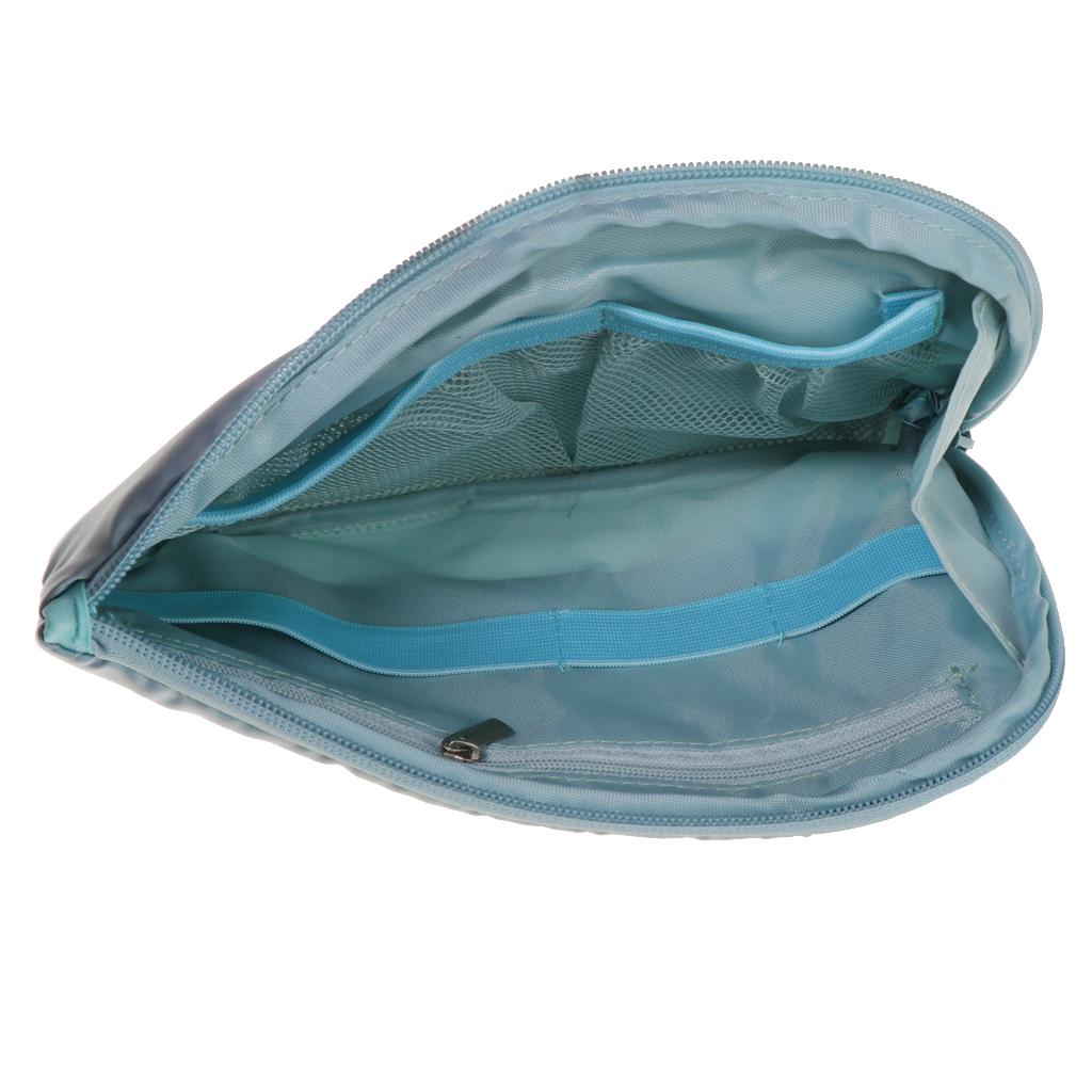 Electronic Accessories Storage USB Cable Organizer Bag Case  Skyblue