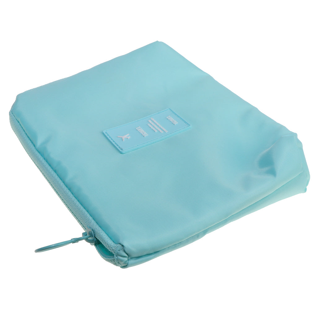 Electronic Accessories Storage USB Cable Organizer Bag Case  Brillant blue