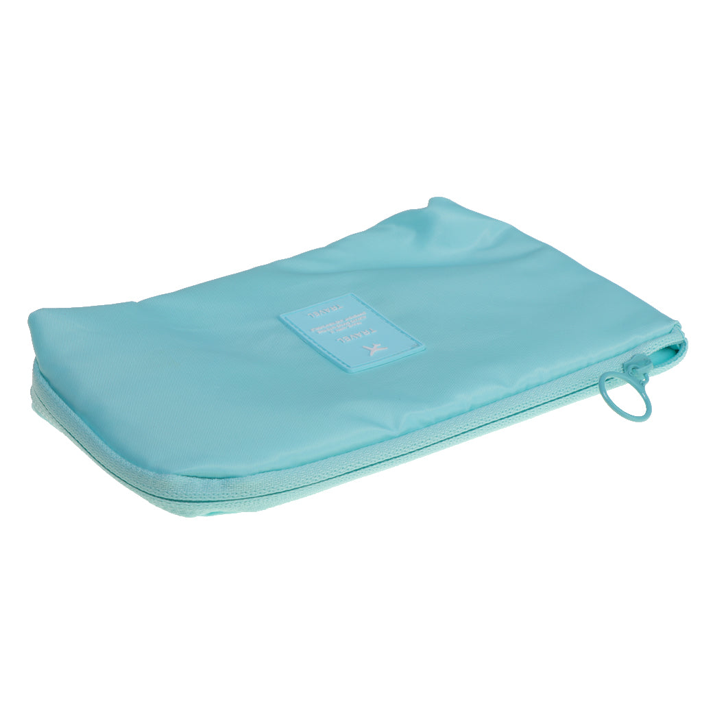 Electronic Accessories Storage USB Cable Organizer Bag Case  Brillant blue