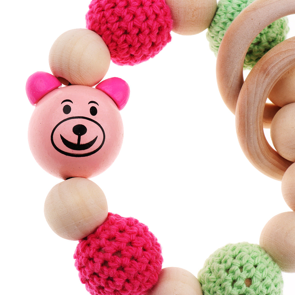 Baby Wooden Teether Nursing Bracelet Food Grade  Style 2