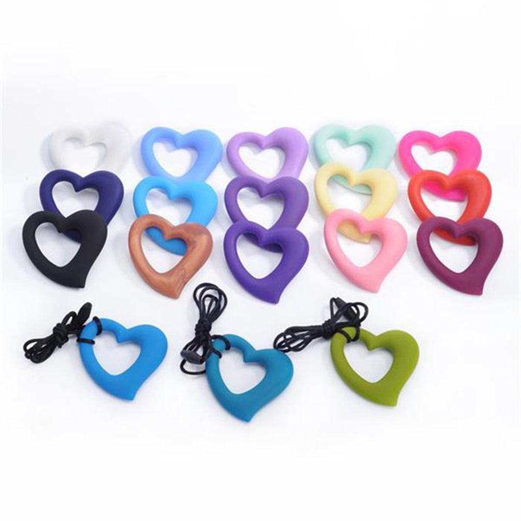 Baby Teether Chew Teething Training Silicone Toys White Heart