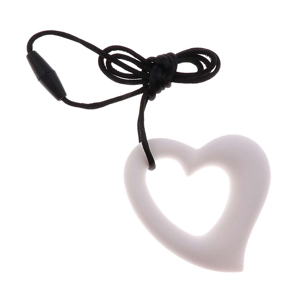 Baby Teether Chew Teething Training Silicone Toys White Heart