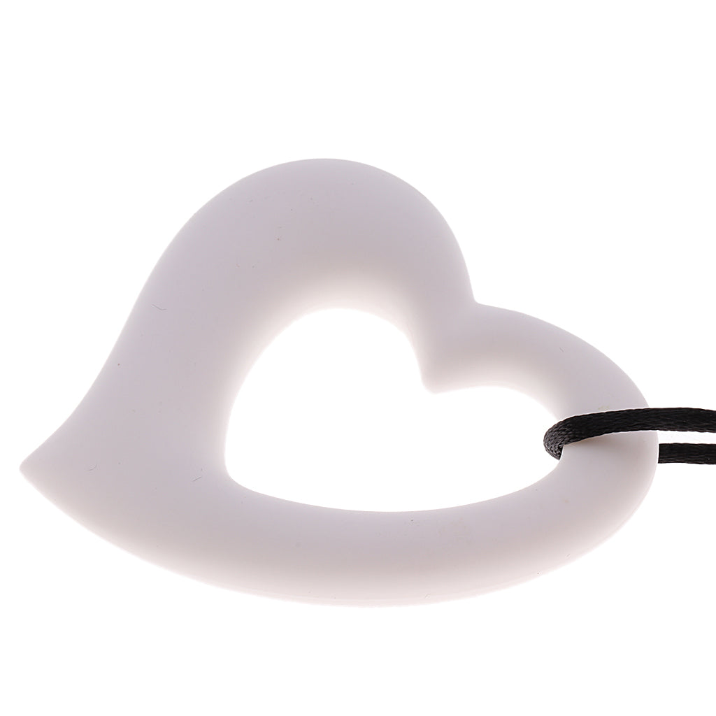 Baby Teether Chew Teething Training Silicone Toys White Heart