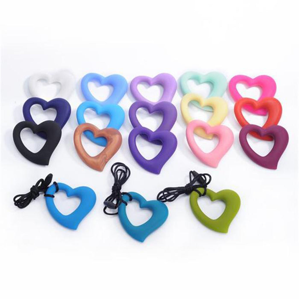 Baby Teether Chew Teething Training Silicone Toys Red Heart