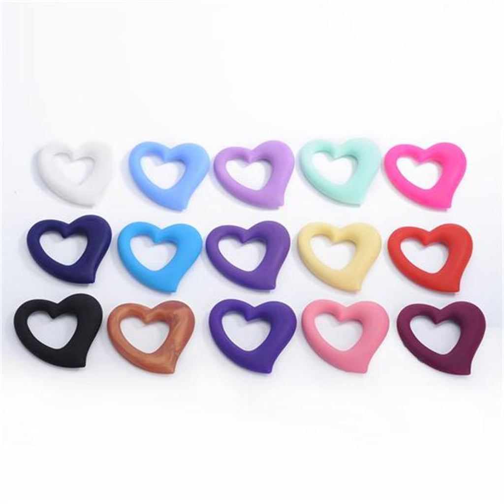 Baby Teether Chew Teething Training Silicone Toys Red Heart