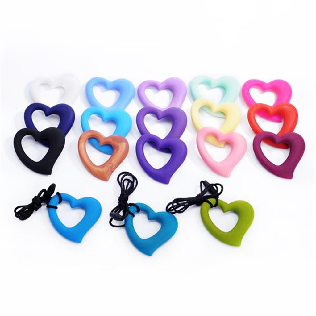 Baby Teether Chew Teething Training Silicone Toys Red Heart