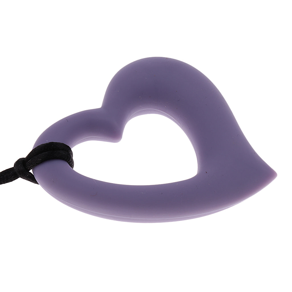 Baby Teether Chew Teething Training Silicone Toys Purple Heart