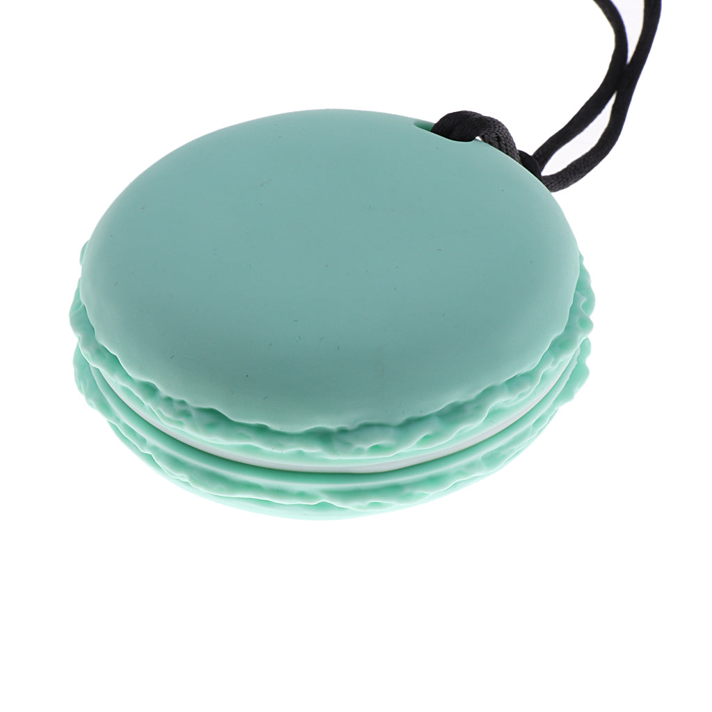 Silicone Teething Teether Necklace Chew Baby BPA Free Jewelry Green Macarons