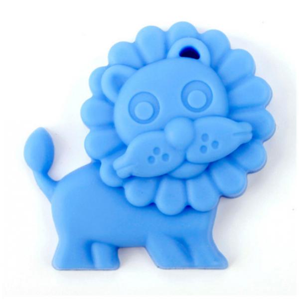 Silicone Teething Pacifier Pendant Soother Teether for Baby Green Lion