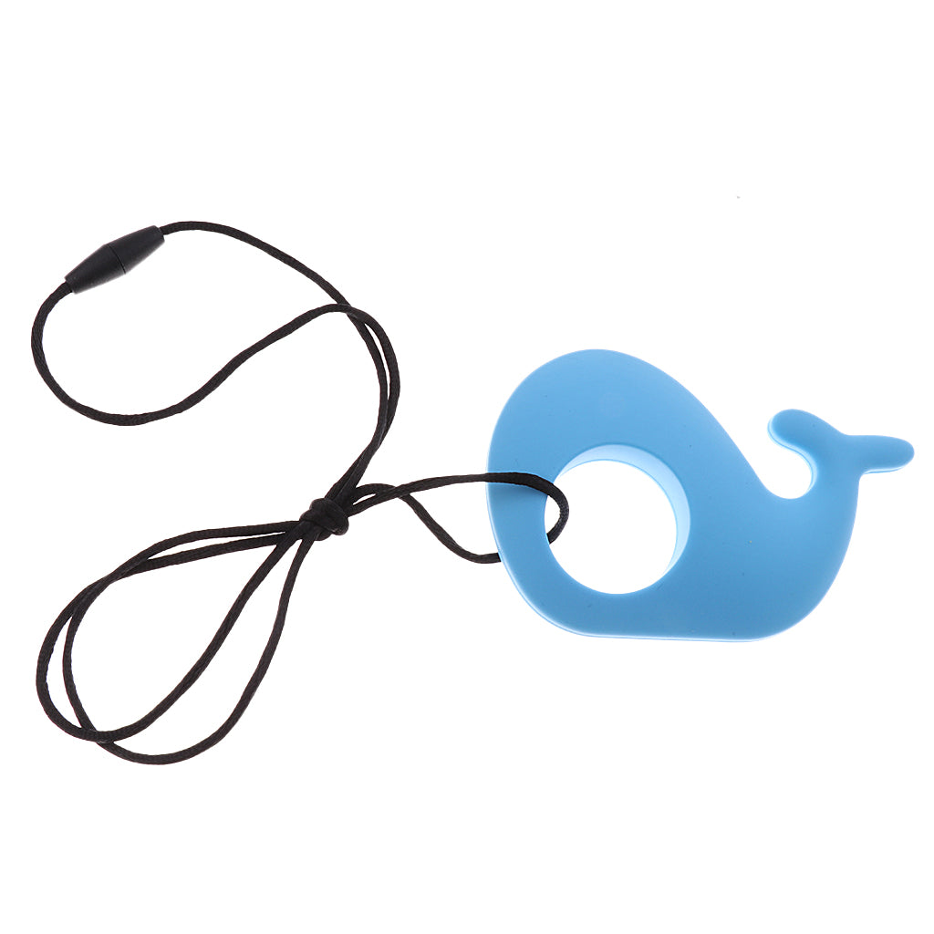 Silicone Teething Pacifier Pendant Soother Teether for Baby Blue Whale