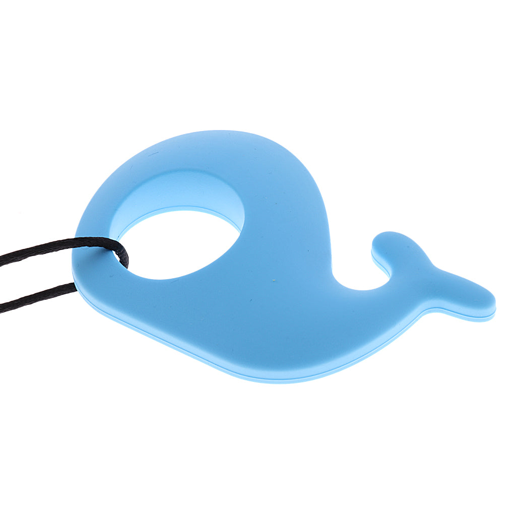 Silicone Teething Pacifier Pendant Soother Teether for Baby Blue Whale