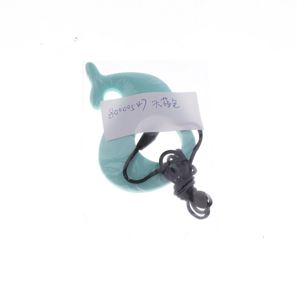 Silicone Teething Pacifier Pendant Soother Teether for Baby Sky blue Whale