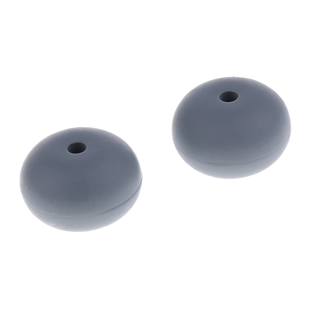 Baby BPA Free Silicone Teething NecklaceTeether Round Beads Mixed-color