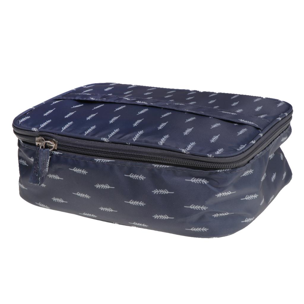 Toiletry Makeup Bag Wash Carry Organizer Zipper Compartment Bag Feathers