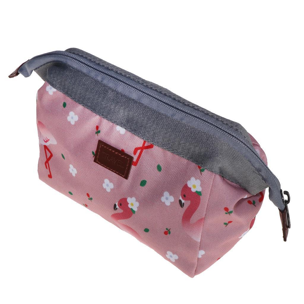 Travel Toiletry Bag Makeup Cosmetic Storage Wash Bag Pink Flamingo