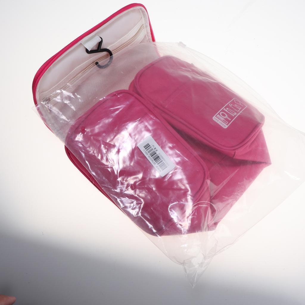 Big Capacity Toiletry Bag Makeup Cosmetic Storage Bag RoseRed