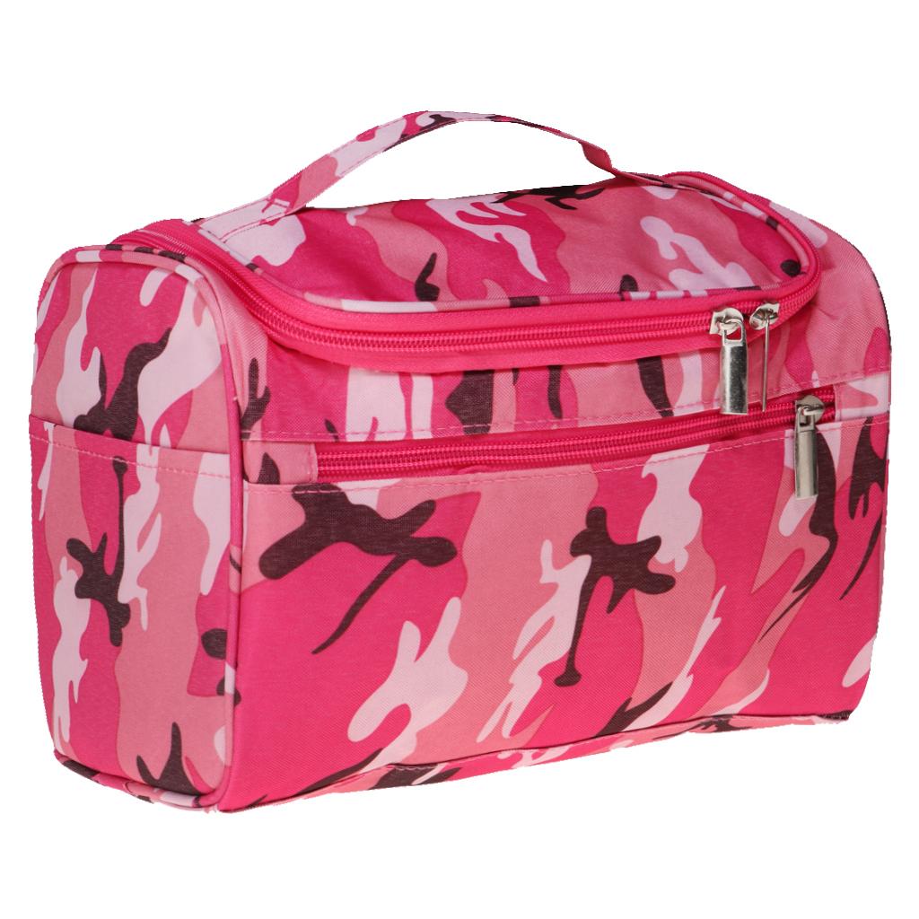 Big Capacity Toiletry Bag Makeup Cosmetic Storage Bag Camouflage RoseRed