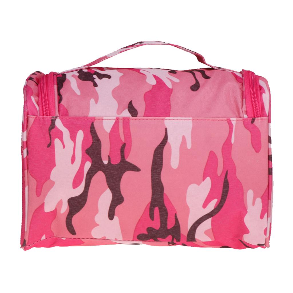 Big Capacity Toiletry Bag Makeup Cosmetic Storage Bag Camouflage RoseRed