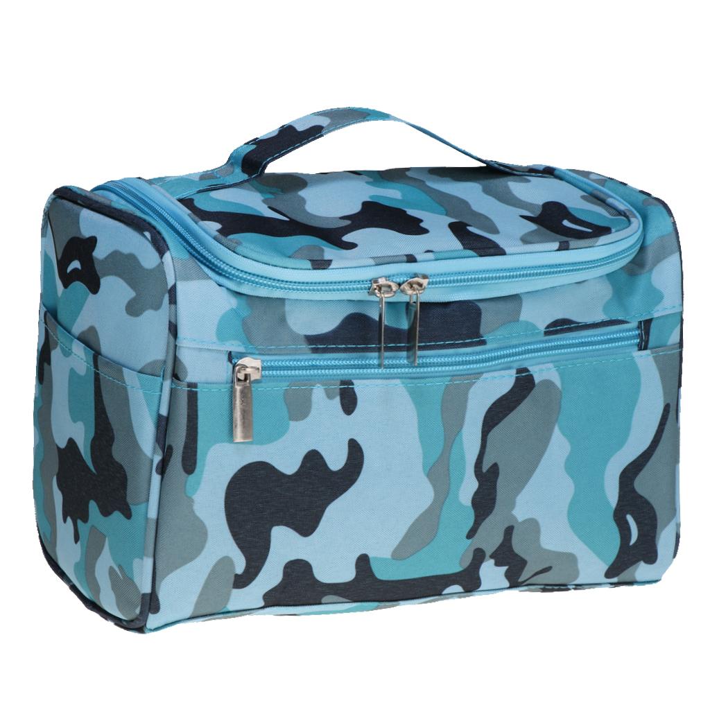 Big Capacity Toiletry Bag Makeup Cosmetic Storage Bag Camouflage Blue