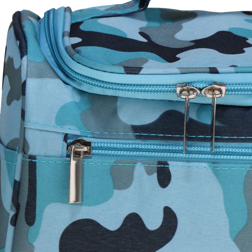 Big Capacity Toiletry Bag Makeup Cosmetic Storage Bag Camouflage Blue