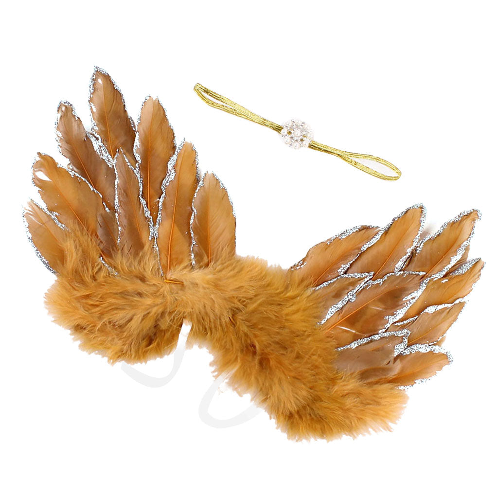 Baby Girls Boys Angel Wings Costume Photo Photography Prop Outfits Gold