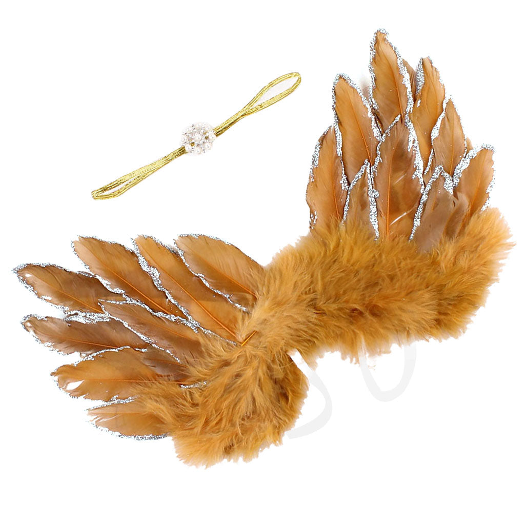 Baby Girls Boys Angel Wings Costume Photo Photography Prop Outfits Gold