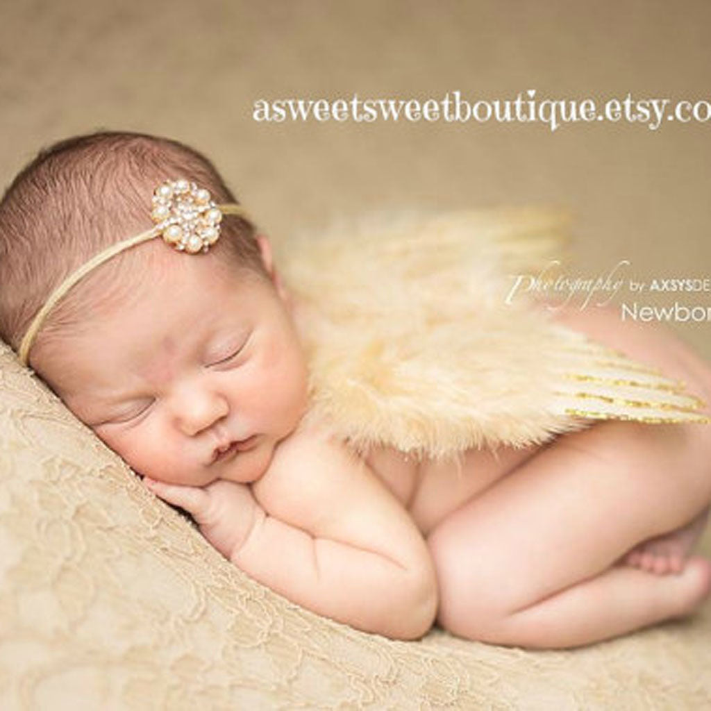 Baby Girls Boys Angel Wings Costume Photo Photography Prop Outfits White