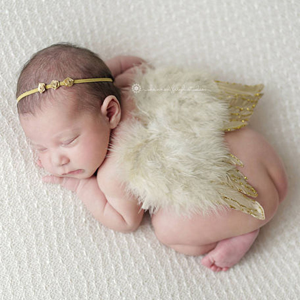 Baby Girls Boys Angel Wings Costume Photo Photography Prop Outfits White