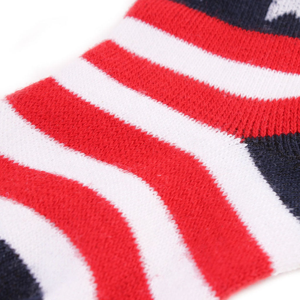 Womens Unisex American Flag Socks Crew Stars and Stripes 4th of July Patriotic Memorial Day