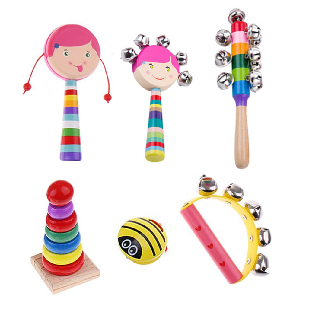 Percussion Set Kids Children Music Instruments Toys Band Rhythm Kit Girl-6 Pcs