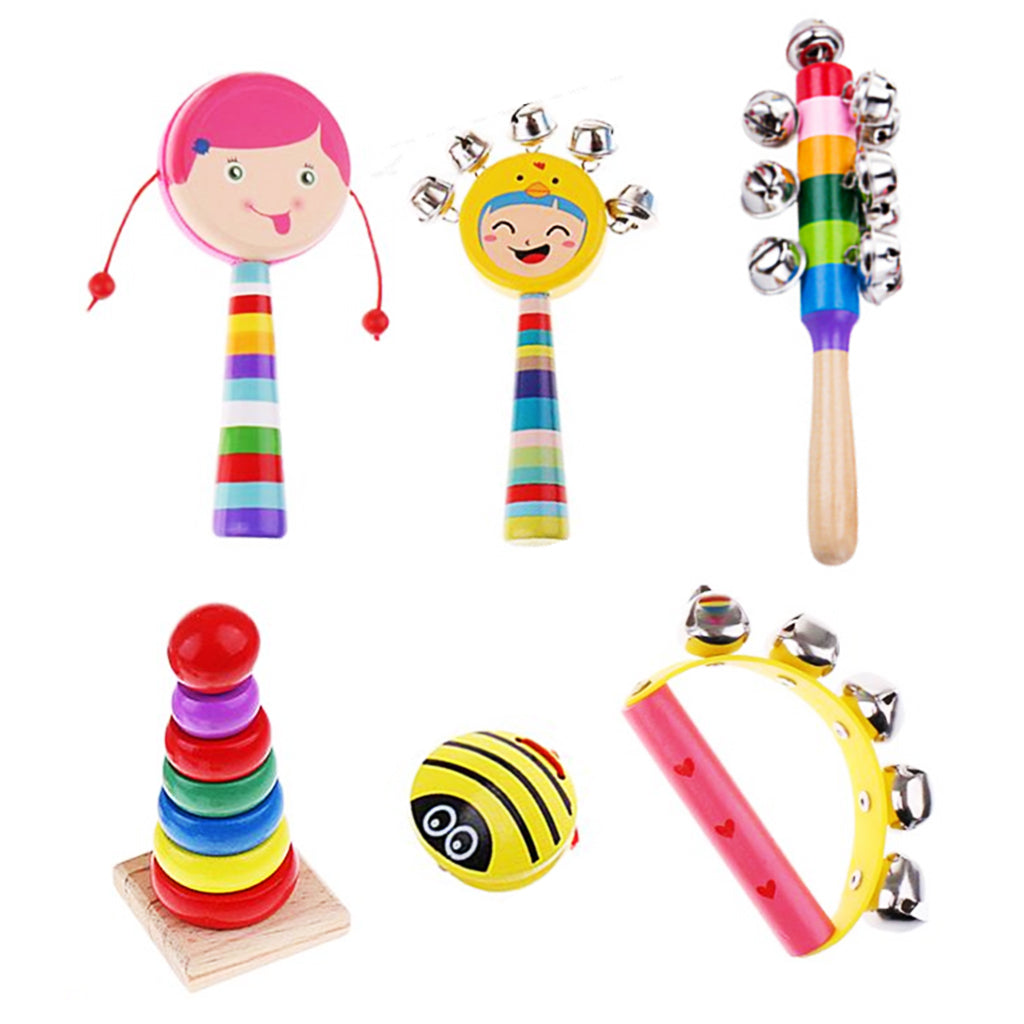 Percussion Set Kids Children Music Instruments Toys Band Rhythm Kit Girl-6 Pcs