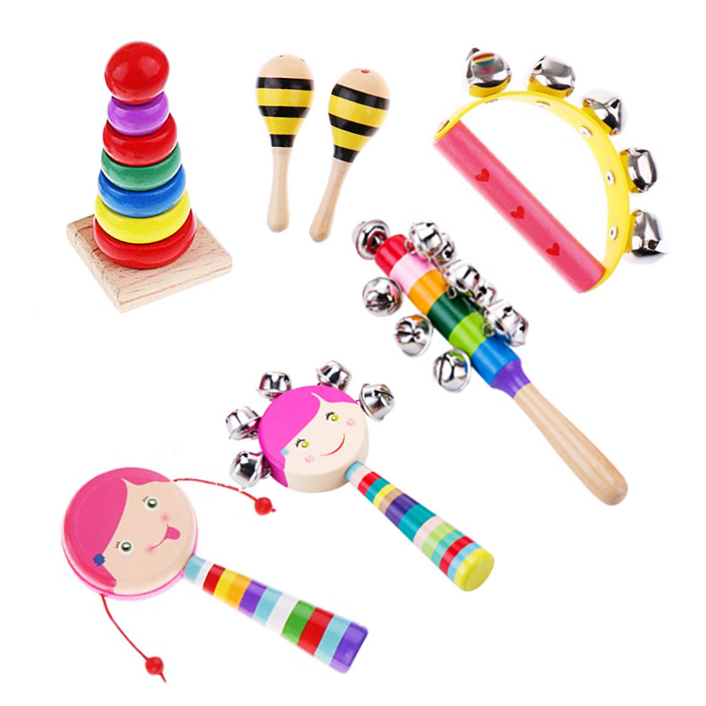 Percussion Set Kids Children Music Instruments Toys Band Rhythm Kit Girl-7 Pcs-1