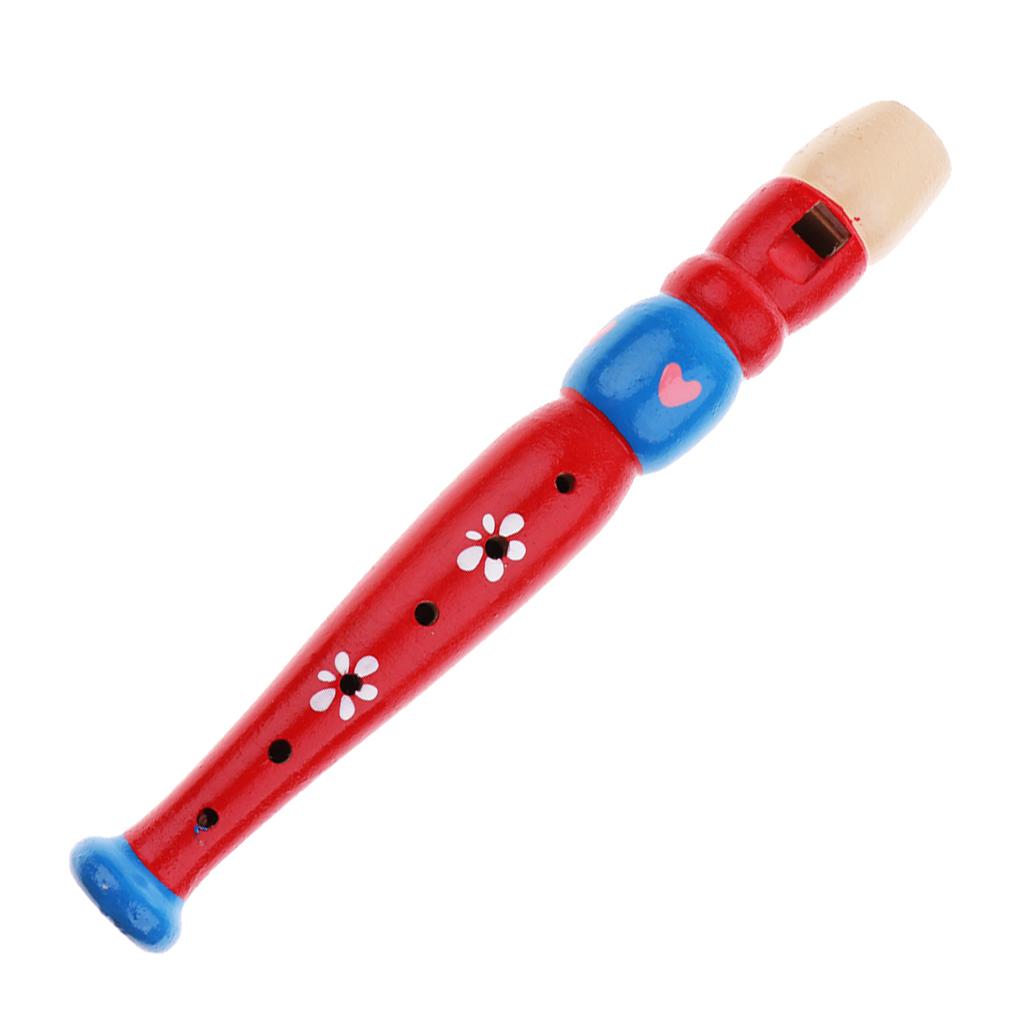 Kids Toddler Wooden Flute Whistle Musical Instrument Education Toy