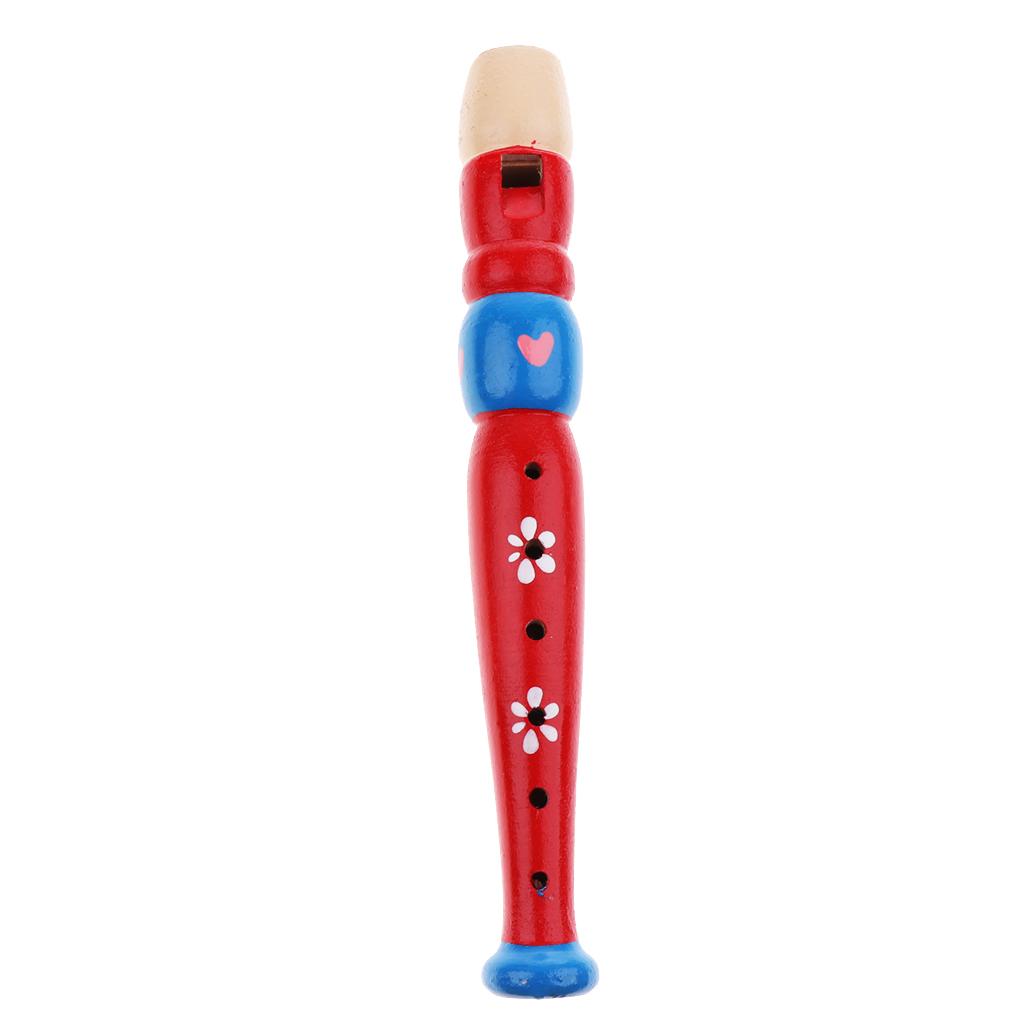 Kids Toddler Wooden Flute Whistle Musical Instrument Education Toy