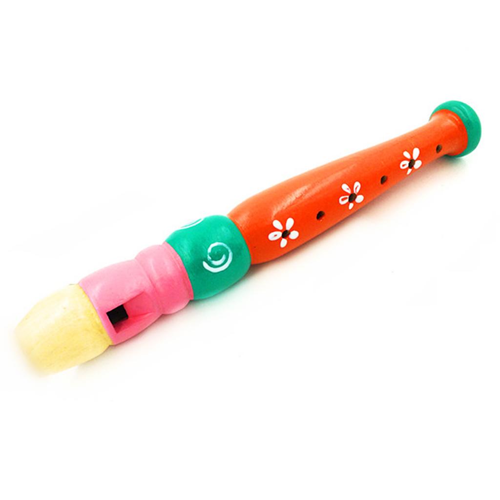 Kids Toddler Wooden Flute Whistle Musical Instrument Education Toy