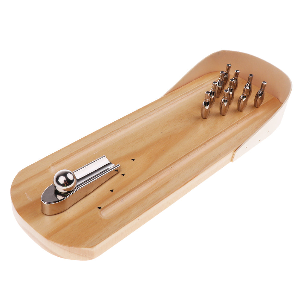 Mini Bowling Game,Mini Wooden Tabletop Bowling Game for Kids and Adults