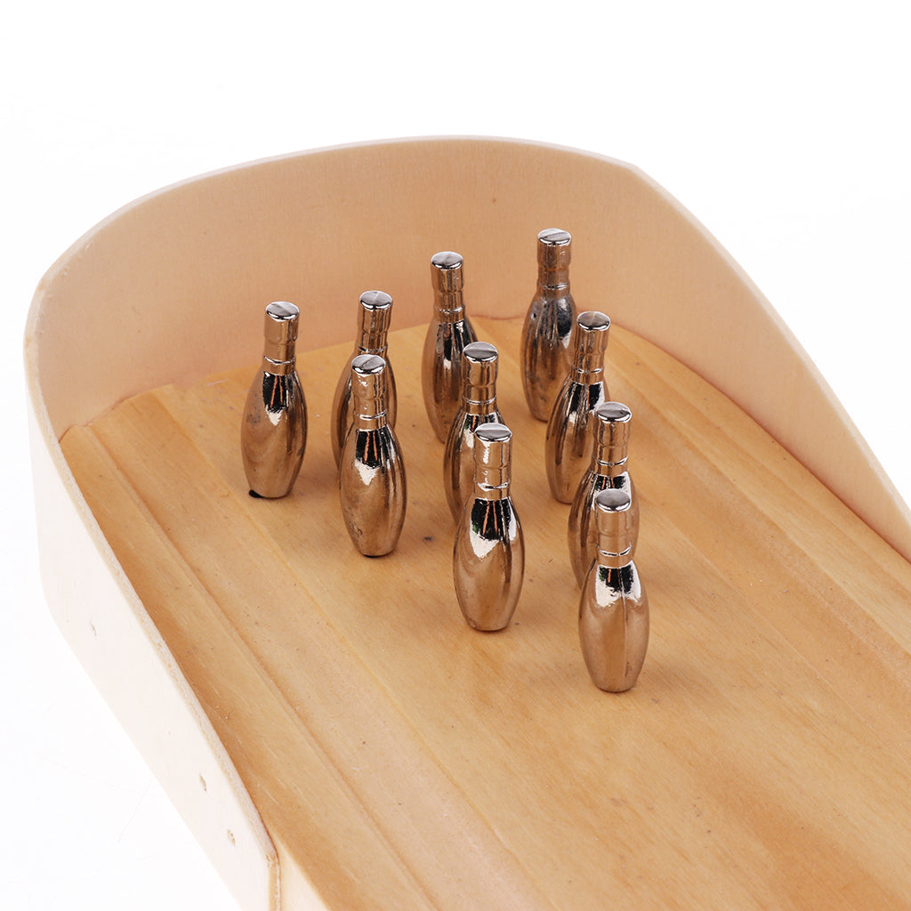 Mini Bowling Game,Mini Wooden Tabletop Bowling Game for Kids and Adults