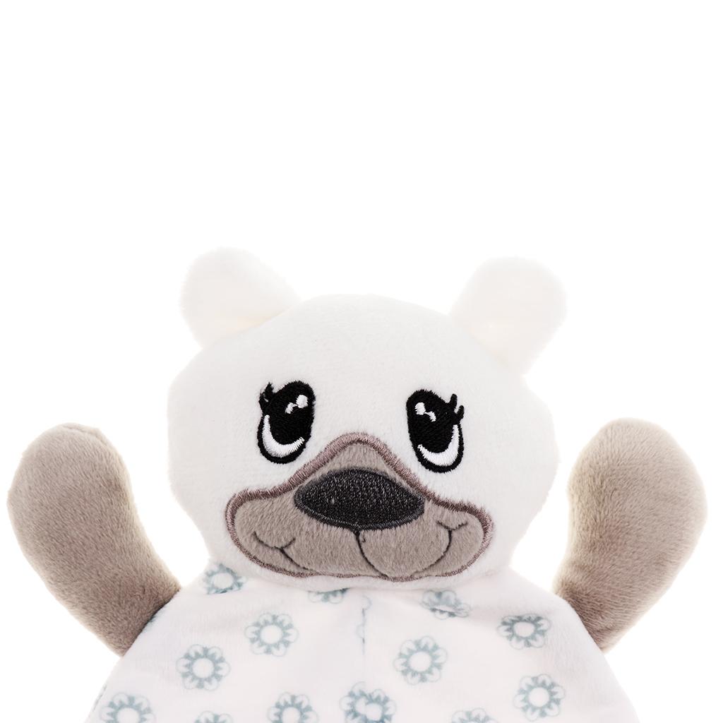 Baby Animal Soft Plush with BB Hand Rattle Security Blanket  Bear