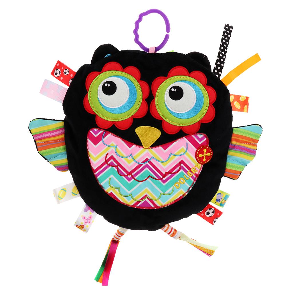 Baby Kids Pram Handbell Stroller Hanging Plush Toys Black owl