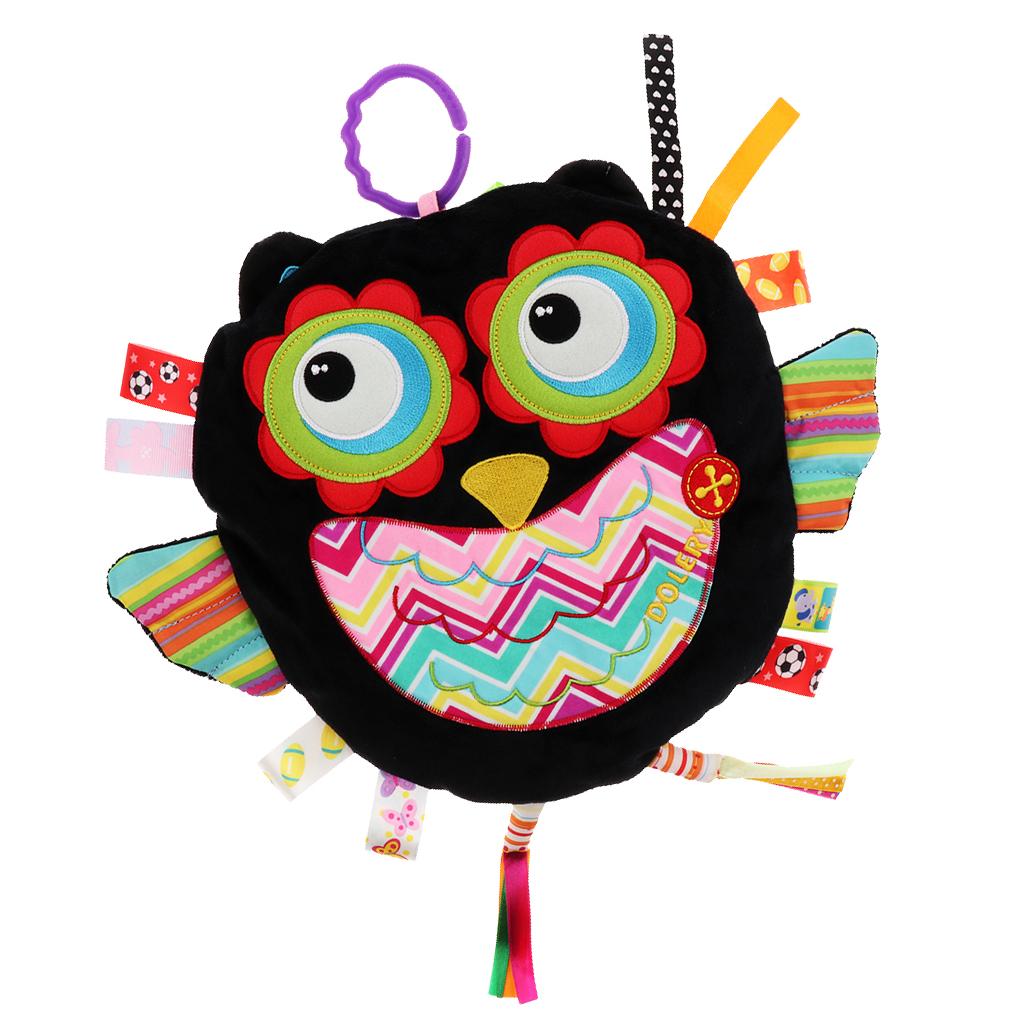 Baby Kids Pram Handbell Stroller Hanging Plush Toys Black owl