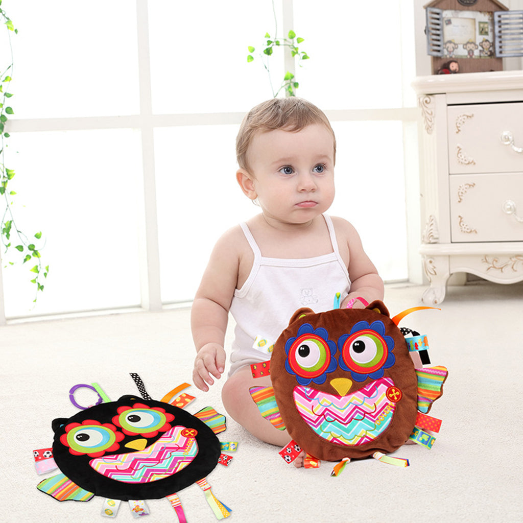 Baby Kids Pram Handbell Stroller Hanging Plush Toys Brown owl