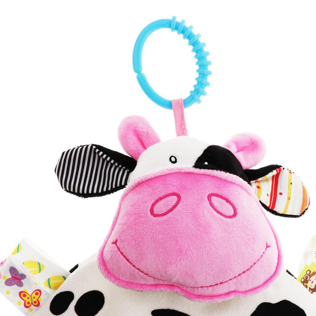 Baby Kids Pram Handbell Stroller Hanging Plush Toys Cow