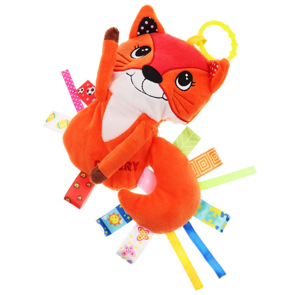 Baby Kids Pram Handbell Stroller Hanging Plush Toys Orange fox